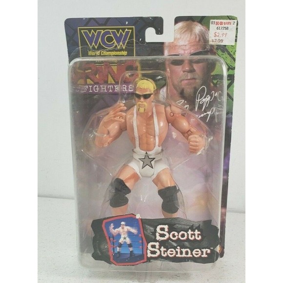 WCW NWO Ring Fighters Scott Steiner action figure Brand New ToyBiz 1999 NOC - Picture 1 of 12